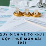 tỜ KHAI THUẾ VÀ THUẾ MÔN BÀI