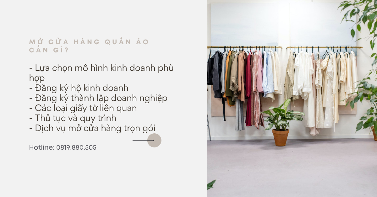 mở cửa hàng quần áo tại Bình Dương