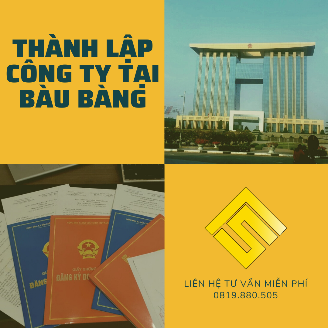 Thành lập công ty tại Bàu Bàng